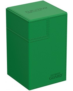 Кутия за карти Ultimate Guard Flip`n`Tray 100+ XenoSkin - Monocolor Green (100+ бр.)